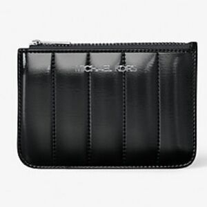 Michael Kors Jet Set Black Wallet Patent  NWT Retain $128